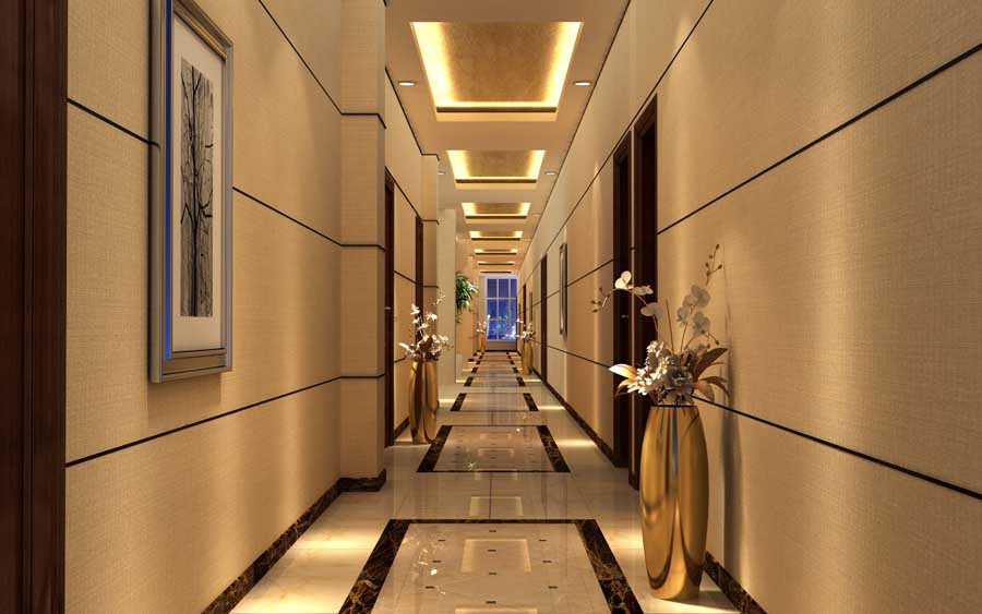 豪华酒店可房走廊照明设计