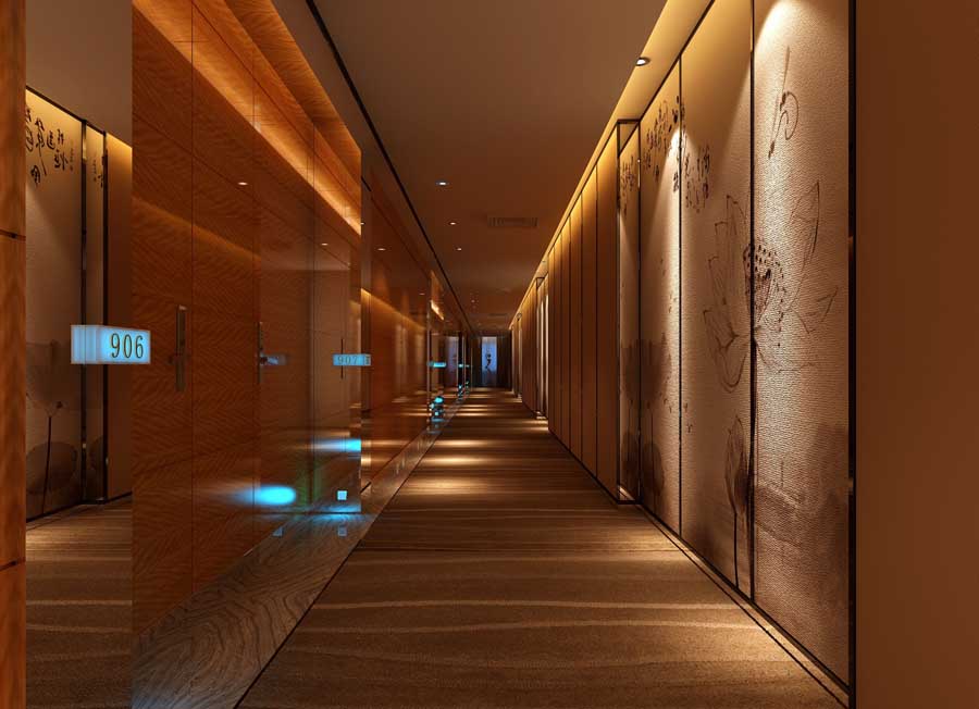 高档酒店客房走廊照明设计